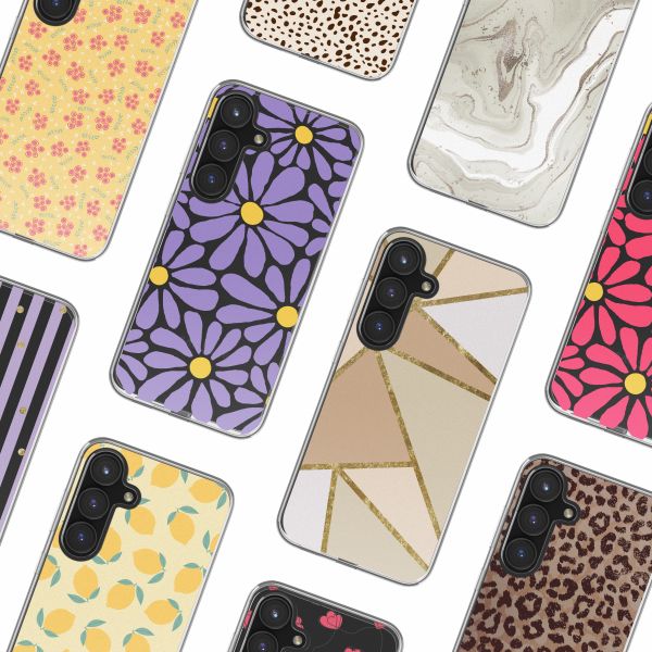 imoshion  Design Hülle für das Samsung Galaxy S24 FE - Tropical Violet Flowers Connect