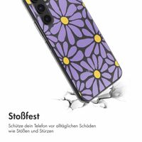 imoshion  Design Hülle für das Samsung Galaxy A54 - Tropical Violet Flowers Connect