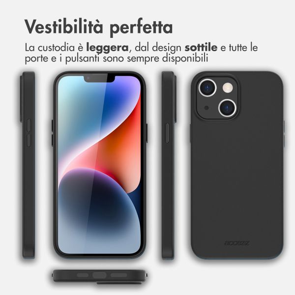 Accezz Leather Backcover mit MagSafe Apple iPhone 14 Plus - Schwarz