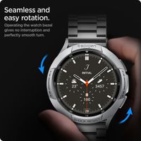 Spigen Chrono Shield für die Samsung Galaxy Watch 4 Classic - 46 mm - Silber