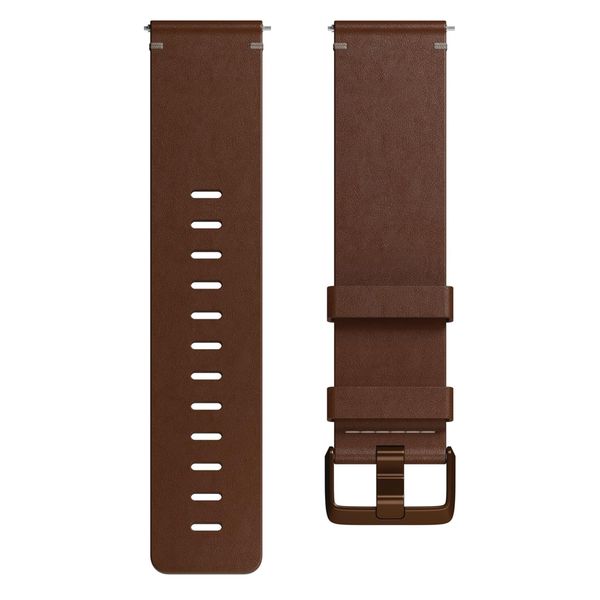 Fitbit Leather Armband für  Fitbit Versa / Versa 2 / Versa Lite - Größe L - Cognac