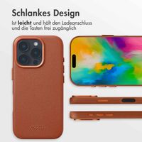 Accezz MagSafe Leather Backcover für das Apple iPhone 16 Pro - Sienna Brown