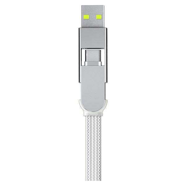 Rolling Square inCharge® XL 6-in-1-Schnellladekabel - 30 cm - White