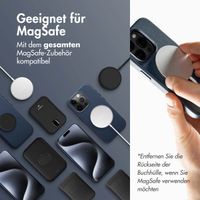 Accezz 2-in-1 Klapphülle aus Leder mit MagSafe für das Apple iPhone 16 - Nightfall Blue