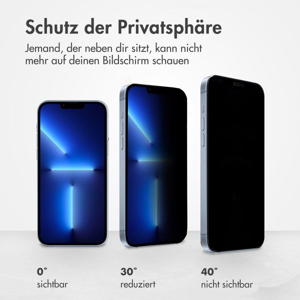 Accezz Privacy Displayschutz aus gehärtetem Glas Apple iPhone 13 Pro Max / 14 Plus