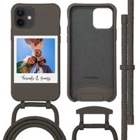 Personalisierte Color Backcover MagSafe mit abtrennbarem Band und Polaroid für iPhone 12 Pro - Black Coffee