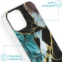 imoshion Design Hülle für das iPhone 13 Mini - Marble - Blau