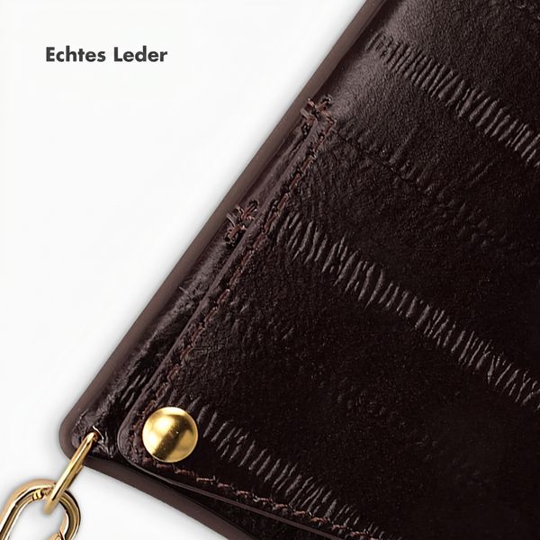Selencia Nova Echtleder Backcover mit Kartenhalter Apple iPhone 17 - Dark Chocolate