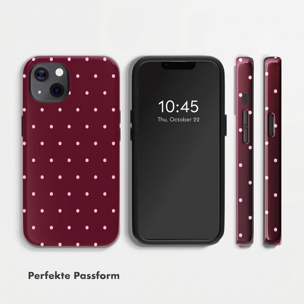 Selencia Vivid Back Cover Apple iPhone 13 / 13 Pro - Happy Dots Burgundy