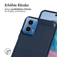 imoshion Brushed Back Cover Motorola Moto G34 - Dunkelblau