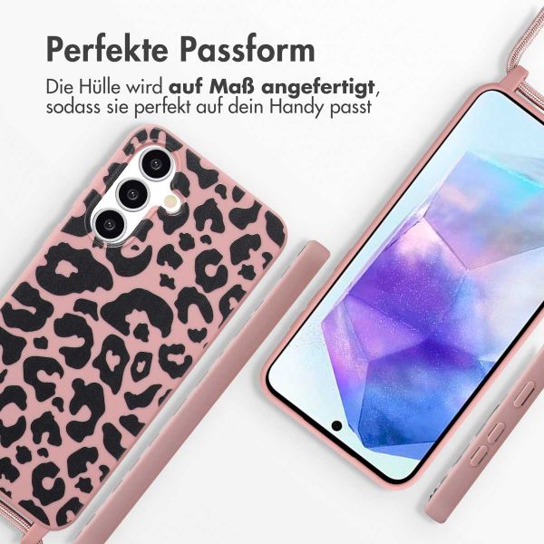 imoshion Silikonhülle design mit Band für das Samsung Galaxy A16 5G - Animal Lila