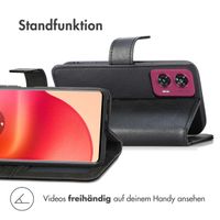 imoshion Luxuriöse Klapphülle Motorola Edge 50 Fusion - Schwarz