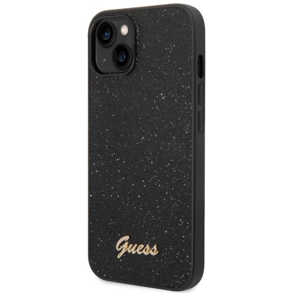 Guess Glitter Flakes Back Cover Apple iPhone 14 - Schwarz