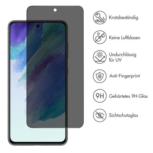 Accezz Privacy Displayschutz aus gehärtetem Glas Samsung Galaxy S21 FE
