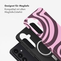 Selencia Vivid Rückabdeckung mit MagSafe Samsung Galaxy S26 Plus - Wavy Swirl Pink Plum