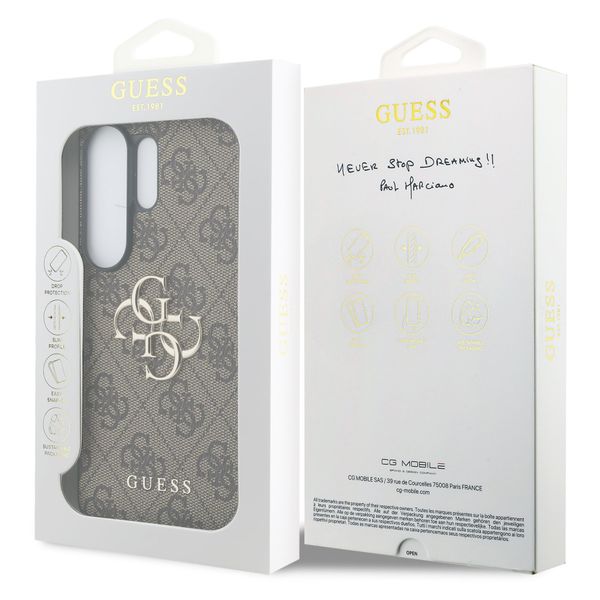 Guess 4G Metal Logo Back Cover Samsung Galaxy S26 Ultra - Braun