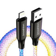 imoshion Leughtendes Schnellladekabel RGB - USB-A zu Lightning Kabel - 2 Meter