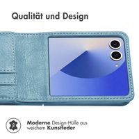imoshion Luxuriöse Klapphülle Samsung Galaxy Z Flip 7 - Hellblau