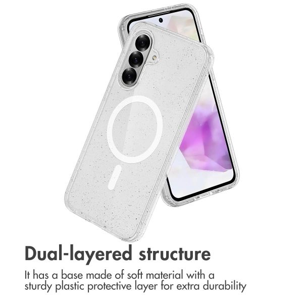 imoshion Sparkle Back Cover mit MagSafe Samsung Galaxy A56 - Glitzer Transparent
