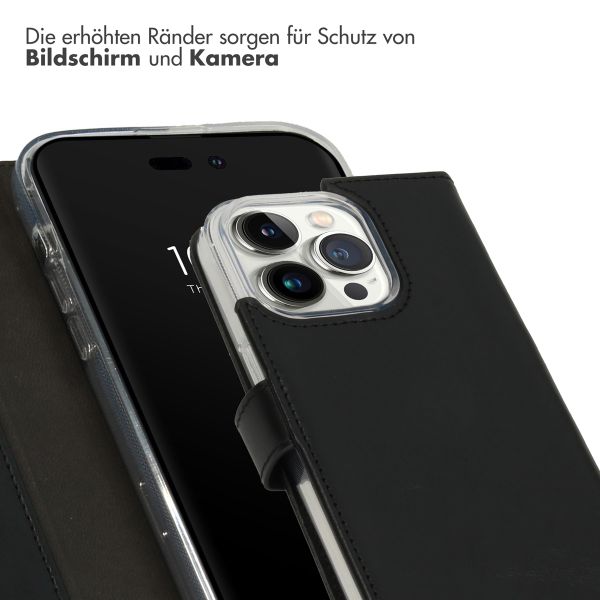 Selencia Echtleder Klapphülle iPhone 14 Pro - Schwarz