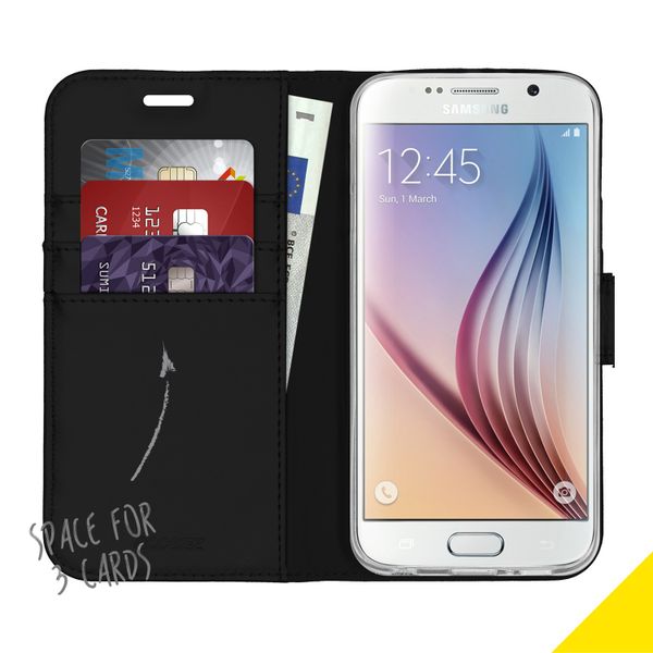 Accezz Wallet TPU Klapphülle Samsung Galaxy S6 - Schwarz