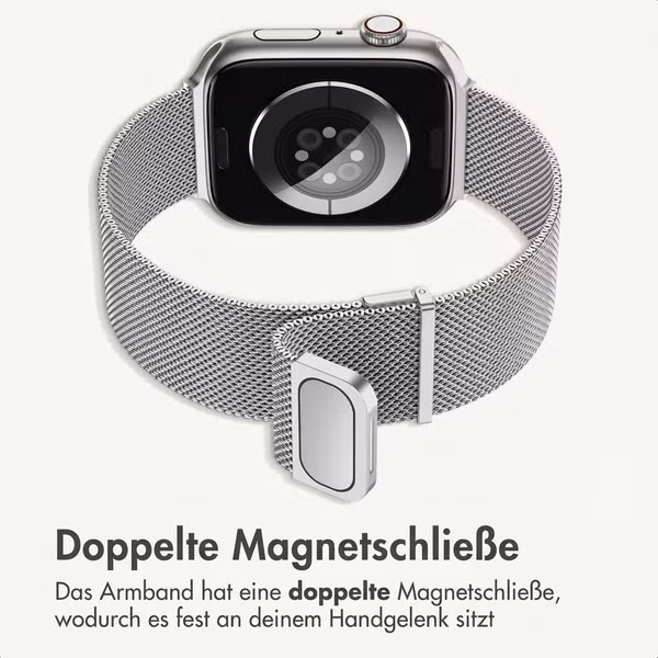 imoshion Mailändische Magnetarmband für Apple Watch | 38/40/41/42 mm - Silber