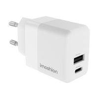 imoshion Wandladegerät - Ladegerät - USB-C + USB-A - Power Delivery und Quick Charge - 35W - Weiß