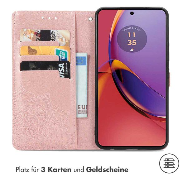 imoshion Mandala Klapphülle für das Motorola Moto G84 - Rosé gold