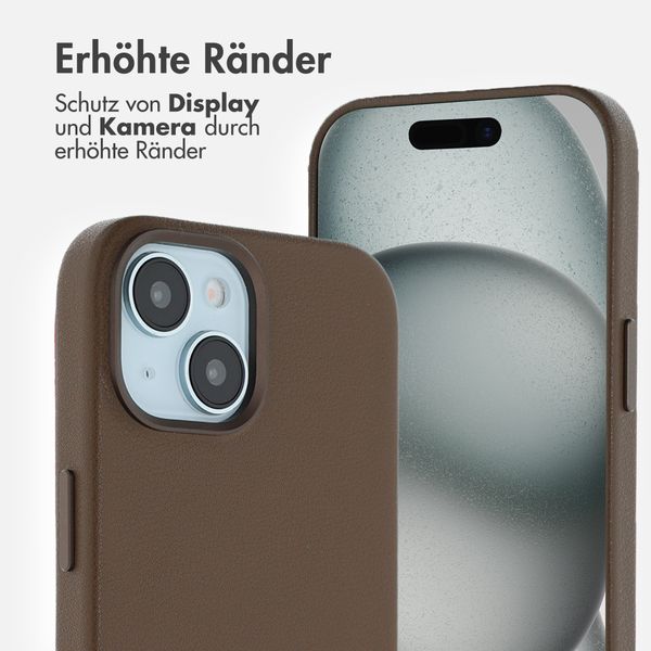Accezz MagSafe Leather Backcover Apple iPhone 15 - Kaffeebraun