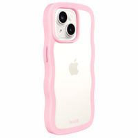 Holdit Wavy Case für das iPhone 13/14/15 - Pink / Transparent