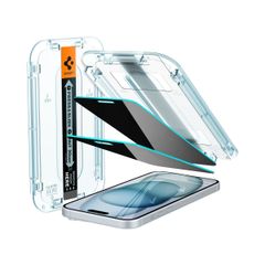 Spigen GLAStR Privacy EZ Fit Displayschutzfolie + Applicator Apple iPhone 15 Plus