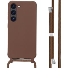 imoshion SilikonHülle mit Band Samsung Galaxy S23 - Braun