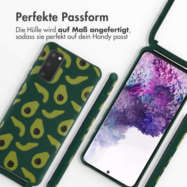 imoshion Silikonhülle design mit Band für das Samsung Galaxy S20 - Avocado Green