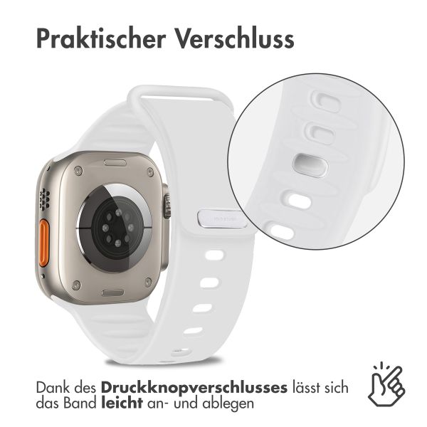 imoshion Silikonband für das Apple Watch Series 1-10 / SE / Ultra (2) - 42/44/45/46/49 mm - Weiß