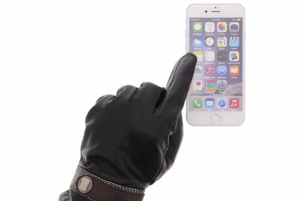 imoshion Touchscreen-Handschuhe aus echtem Leder - Größe S