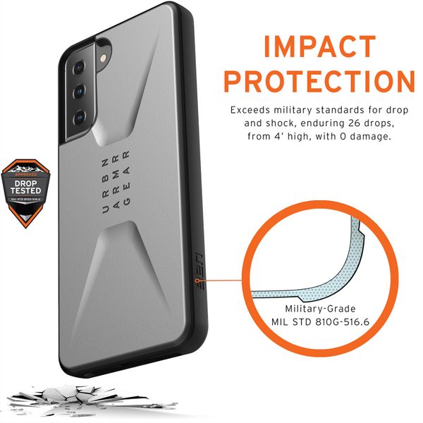 UAG Civilian Backcover Samsung Galaxy S21 Plus - Silber