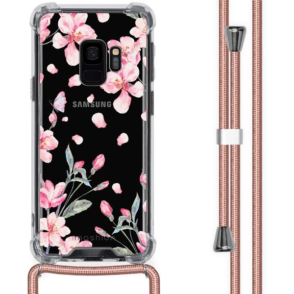 imoshion Design Hülle mit Band für das Samsung Galaxy S9 - Blossom Watercolor