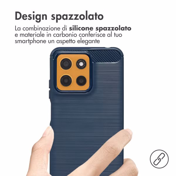 imoshion Brushed Back Cover Motorola Moto G15 / G15 Power - Dunkelblau
