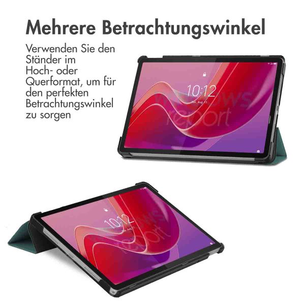 imoshion Trifold Hardcase Klapphülle für das Lenovo Tab M11 - Grün