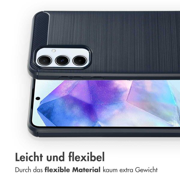 imoshion Brushed Back Cover für das Samsung Galaxy A55 - Dunkelblau