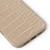 iDeal of Sweden Vegan Leather Back Cover Apple iPhone 16 Pro - Warm Beige Croco