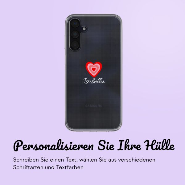 Personalisierte Hülle mit Herz Samsung Galaxy A52(s) (5G/4G) - Transparent