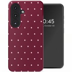 Selencia Vivid Rückabdeckung mit MagSafe Samsung Galaxy S26 - Happy Dots Burgundy