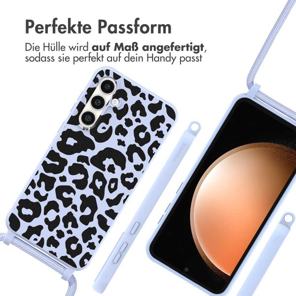 imoshion SilikonHülle design mit Band Samsung Galaxy S23 FE - Animal Lila