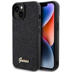 Guess Disco Script Back Cover für das iPhone 15 - Schwarz