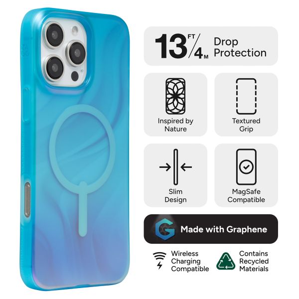 ZAGG Milan Snap Case mit MagSafe für das iPhone 16 Pro Max - Deep Aurora