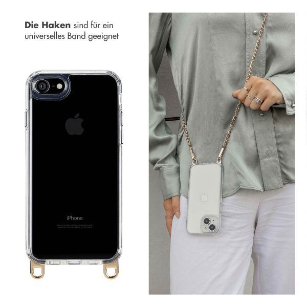 Selencia Backcover mit abnehmbaren Haken Apple iPhone SE (2022 / 2020) / 8 / 7 - Transparent