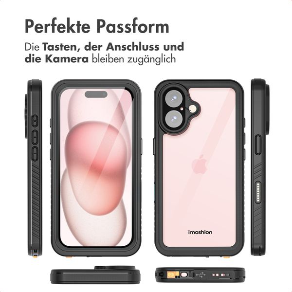 imoshion Wasserdichte 360 Hülle Apple iPhone 16 - Schwarz