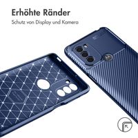 imoshion Carbon-Hülle für das Motorola Moto G31 - Blau