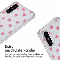 imoshion Design Hülle mit Band Samsung Galaxy A36 - Dusty Rose Connected Hearts
